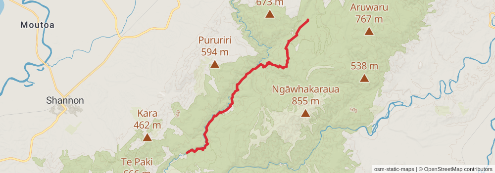 Te Araroa Trail stage 82 Map