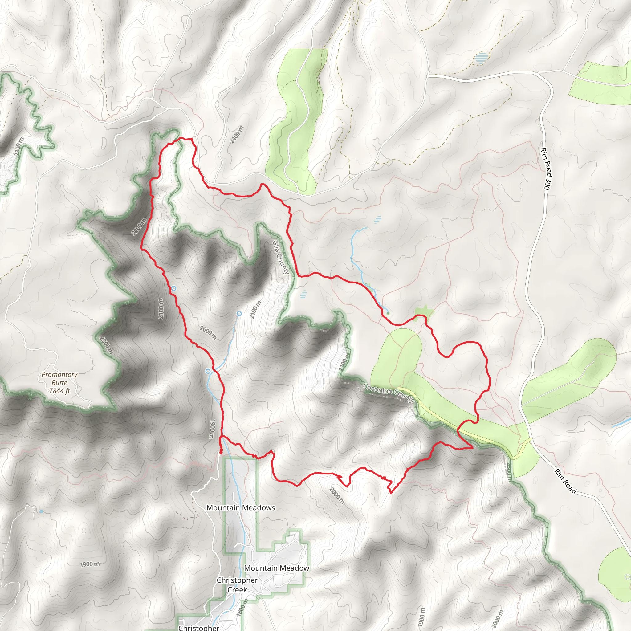 Drew Canyon and See Canyon Loop Trail mobile static map