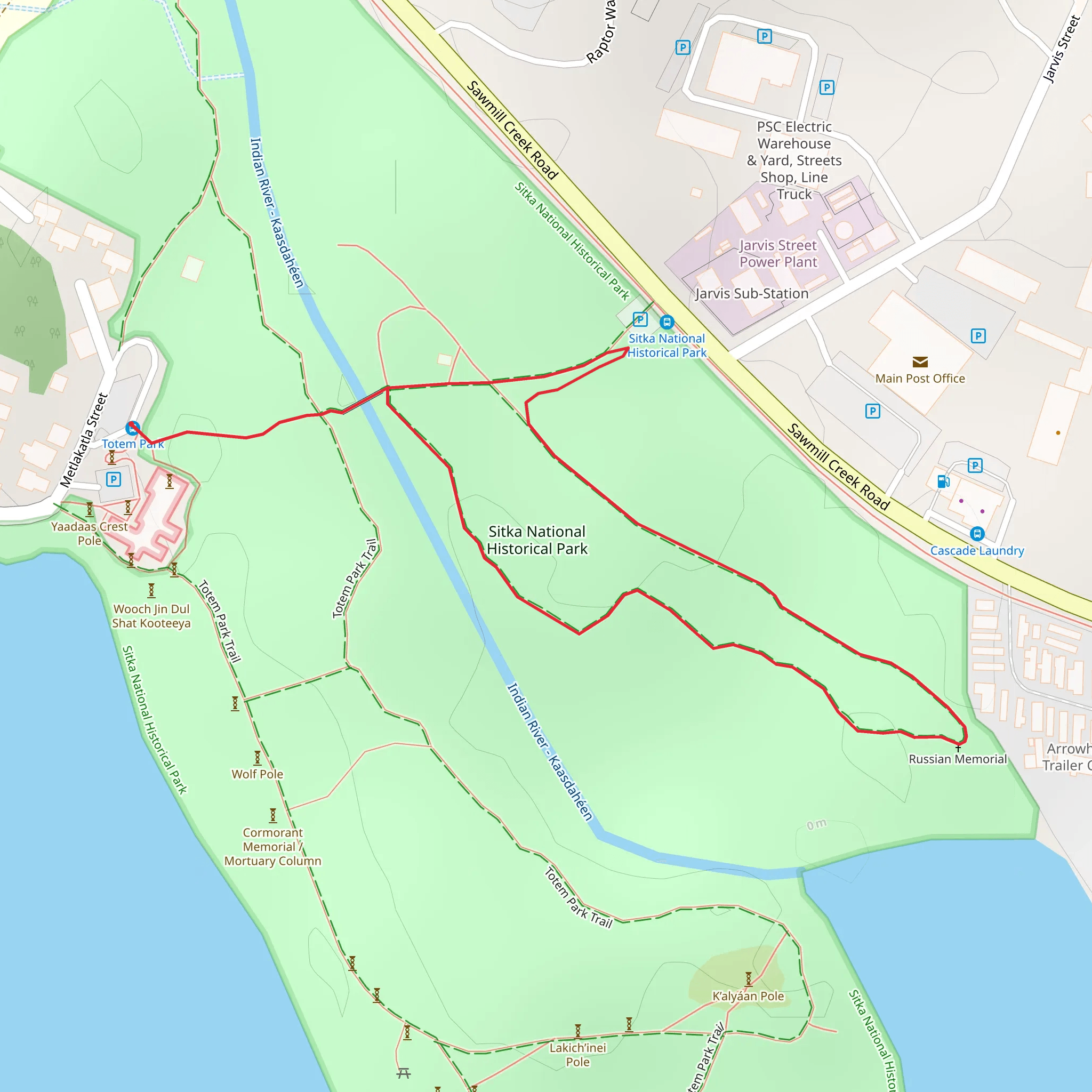 Totem Park Loop Trail mobile static map