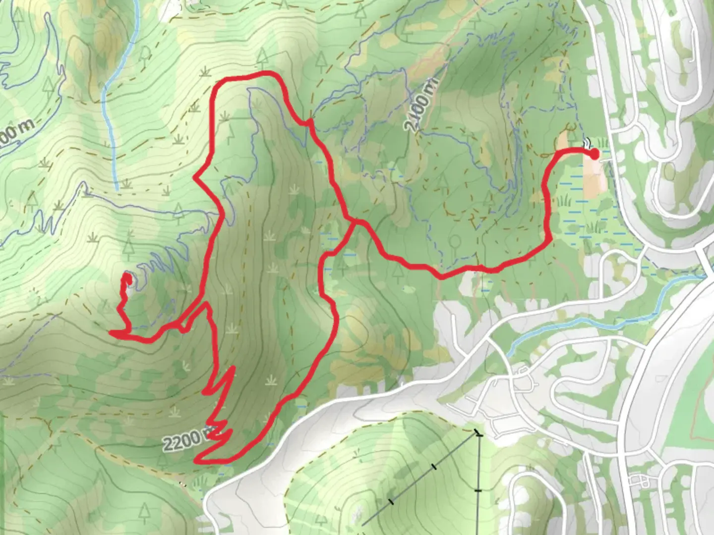 An image depicting the trail Hawk's Peak Loop and its surrounding area.