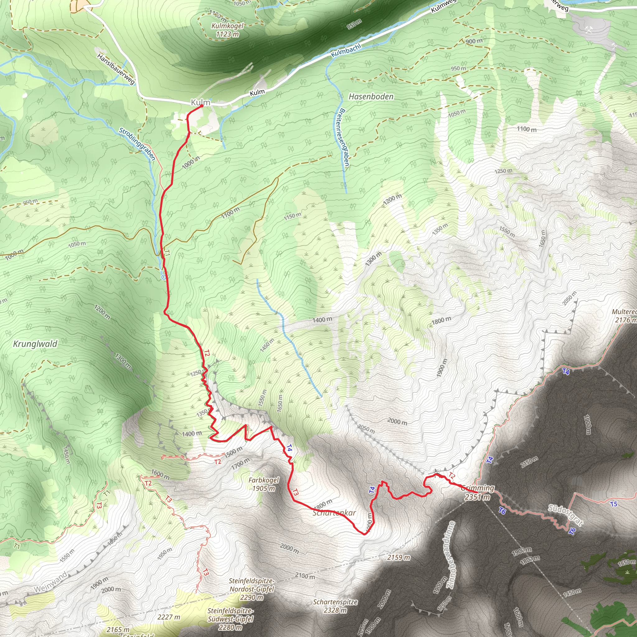 Klum - Grimming Trail mobile static map