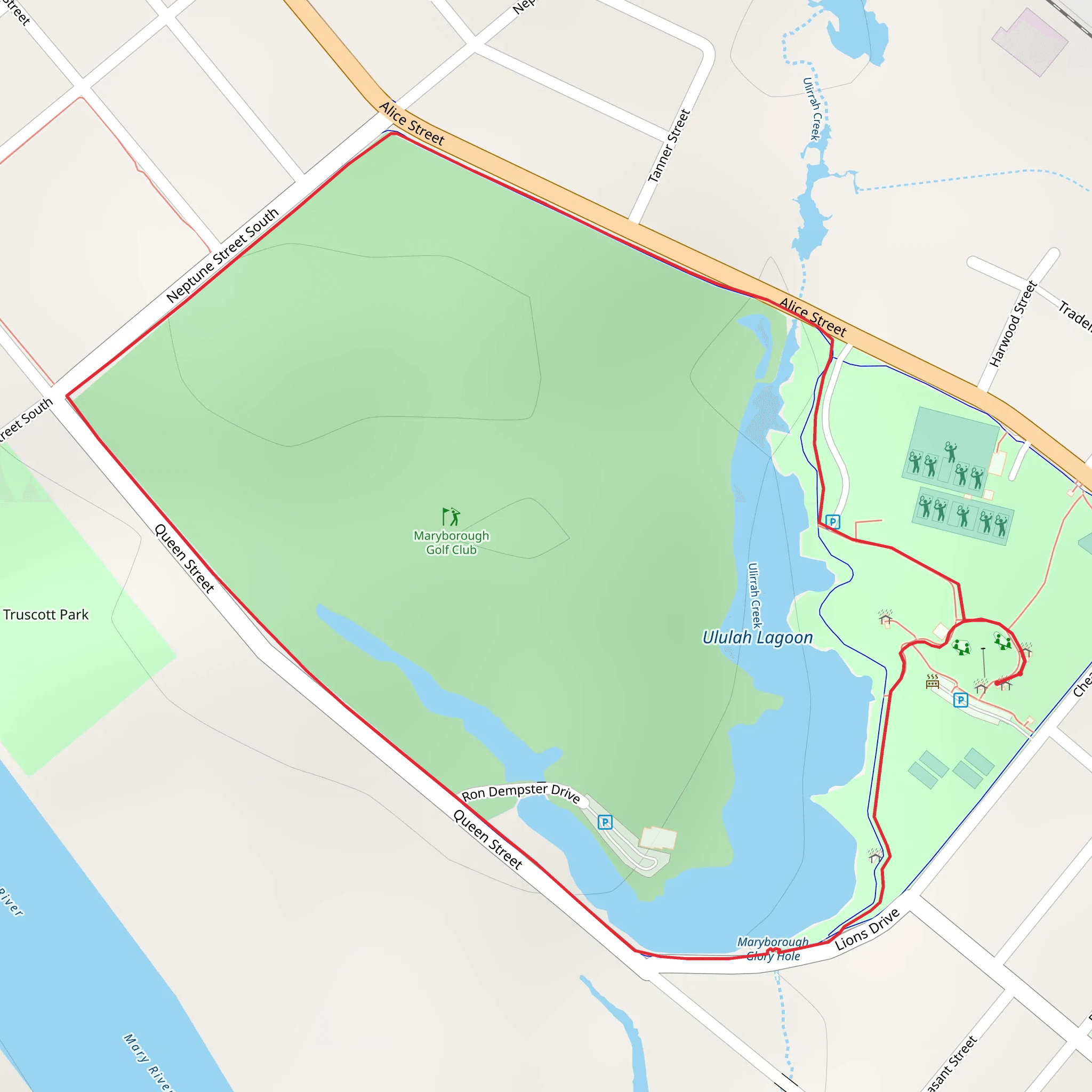 Ululah Lagoon Trail mobile static map