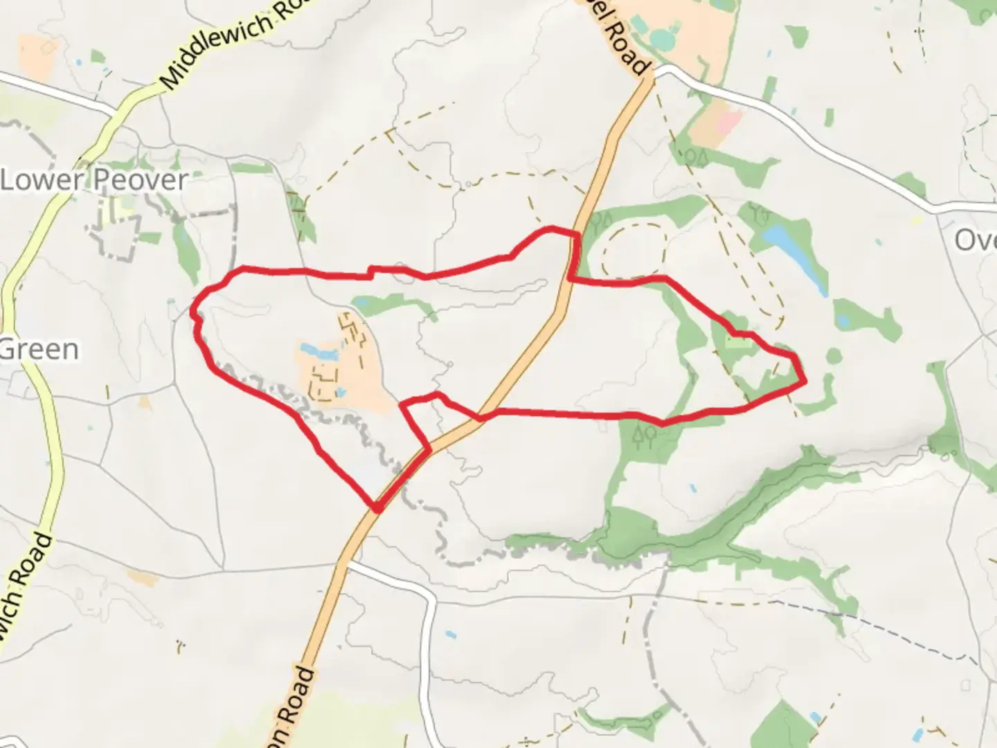 An image depicting the trail Boots Green Grasslands Loop and its surrounding area.
