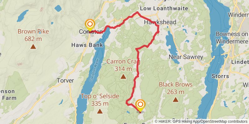 Liverpool South Parkway to Walney Island Walk stage 27 Map