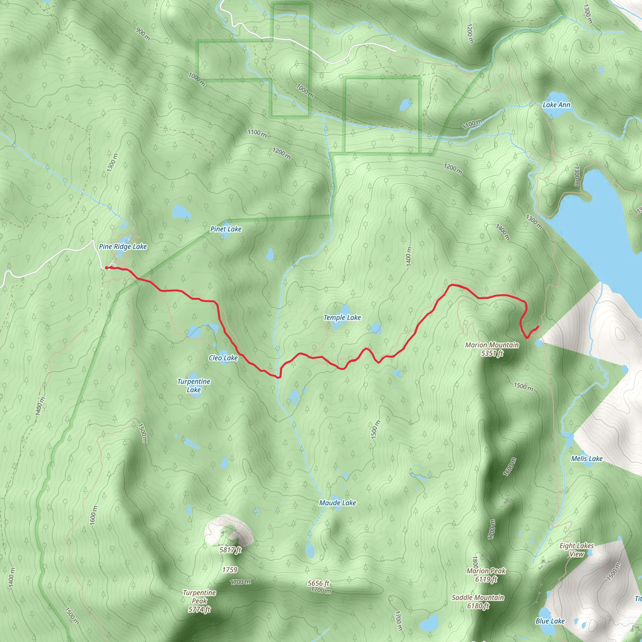 Pine Ridge Trail mobile static map