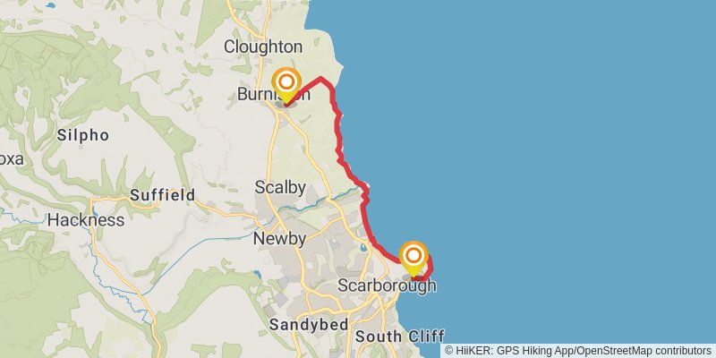 White Rose Way stage 9 Map