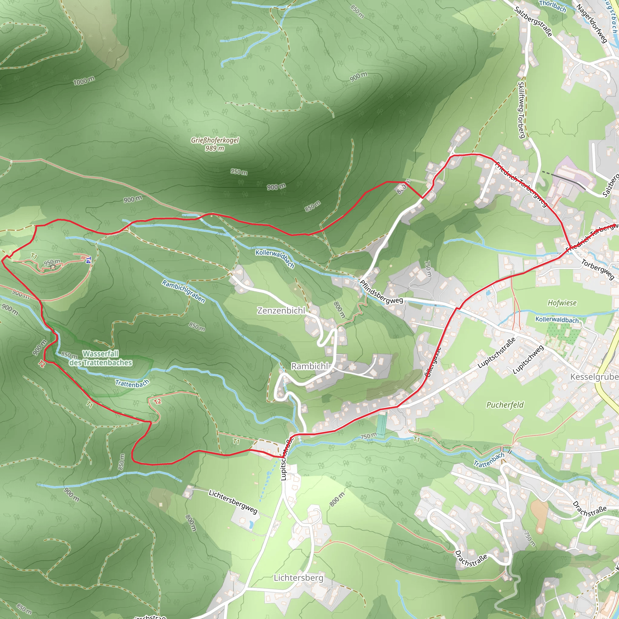 Pflindsberg Ruin Loop from Altaussee mobile static map