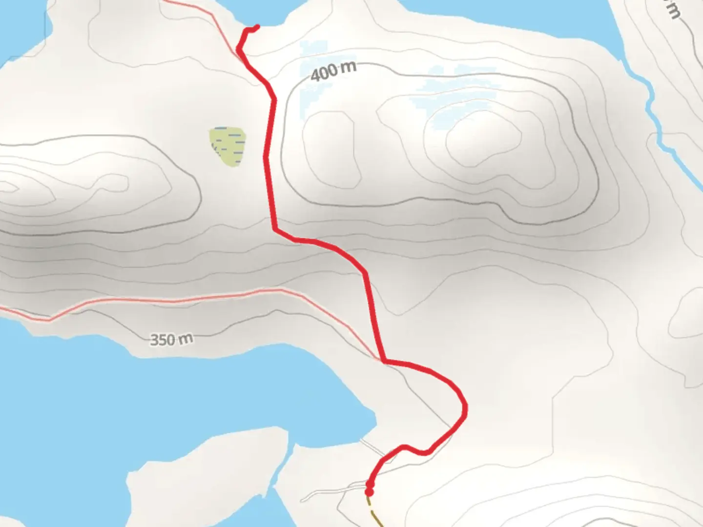 An image depicting the trail Black Pond from Deboullie East and its surrounding area.