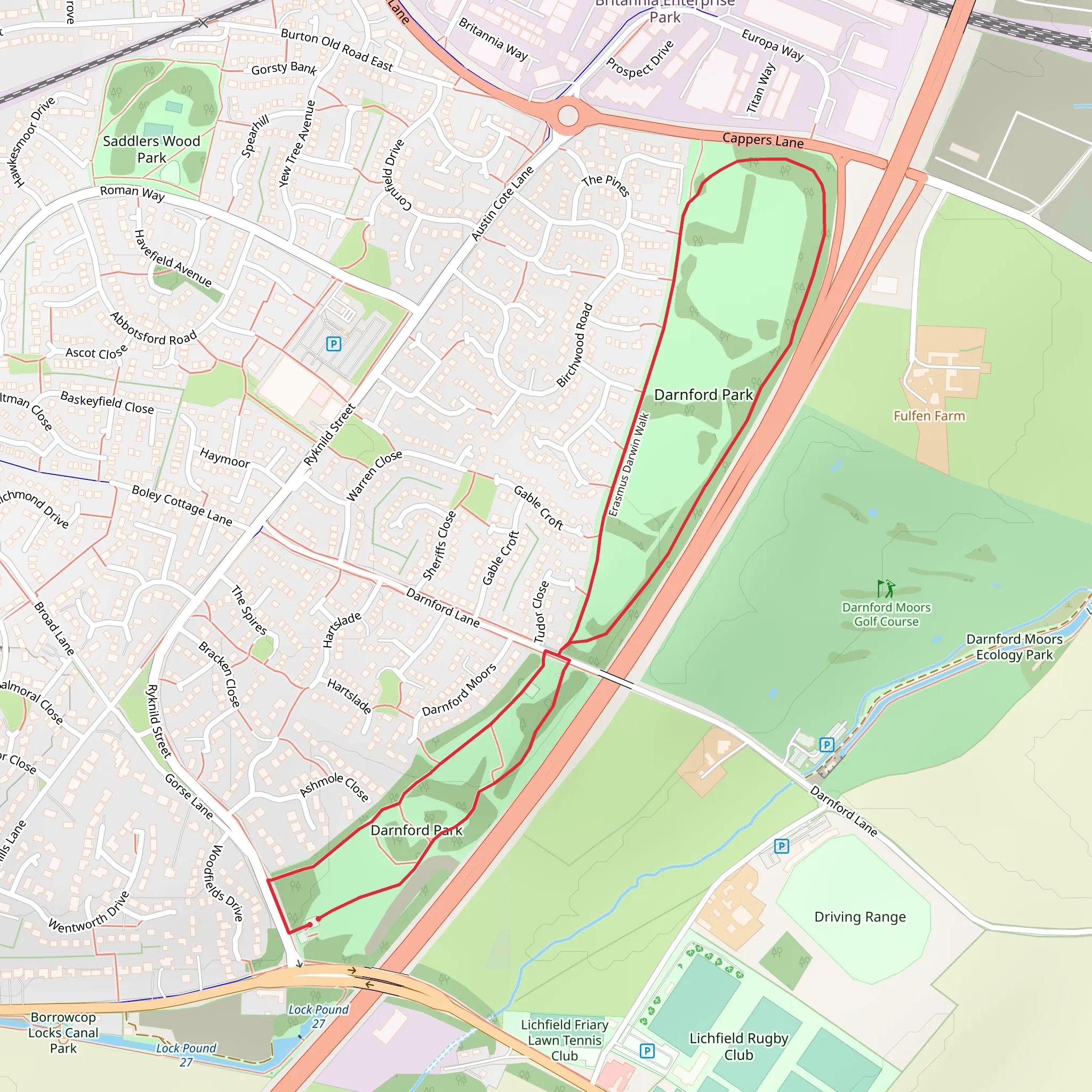 Darnford Park Loop mobile static map