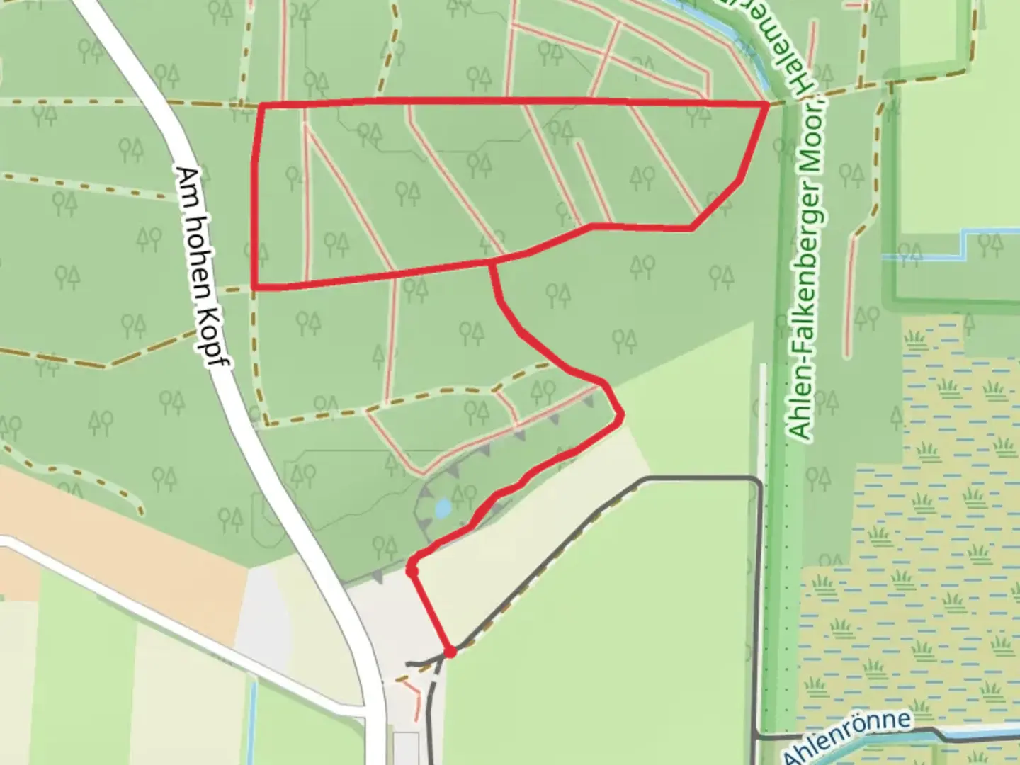 An image depicting the trail Grosssteingrab Kronskark Loop and its surrounding area.