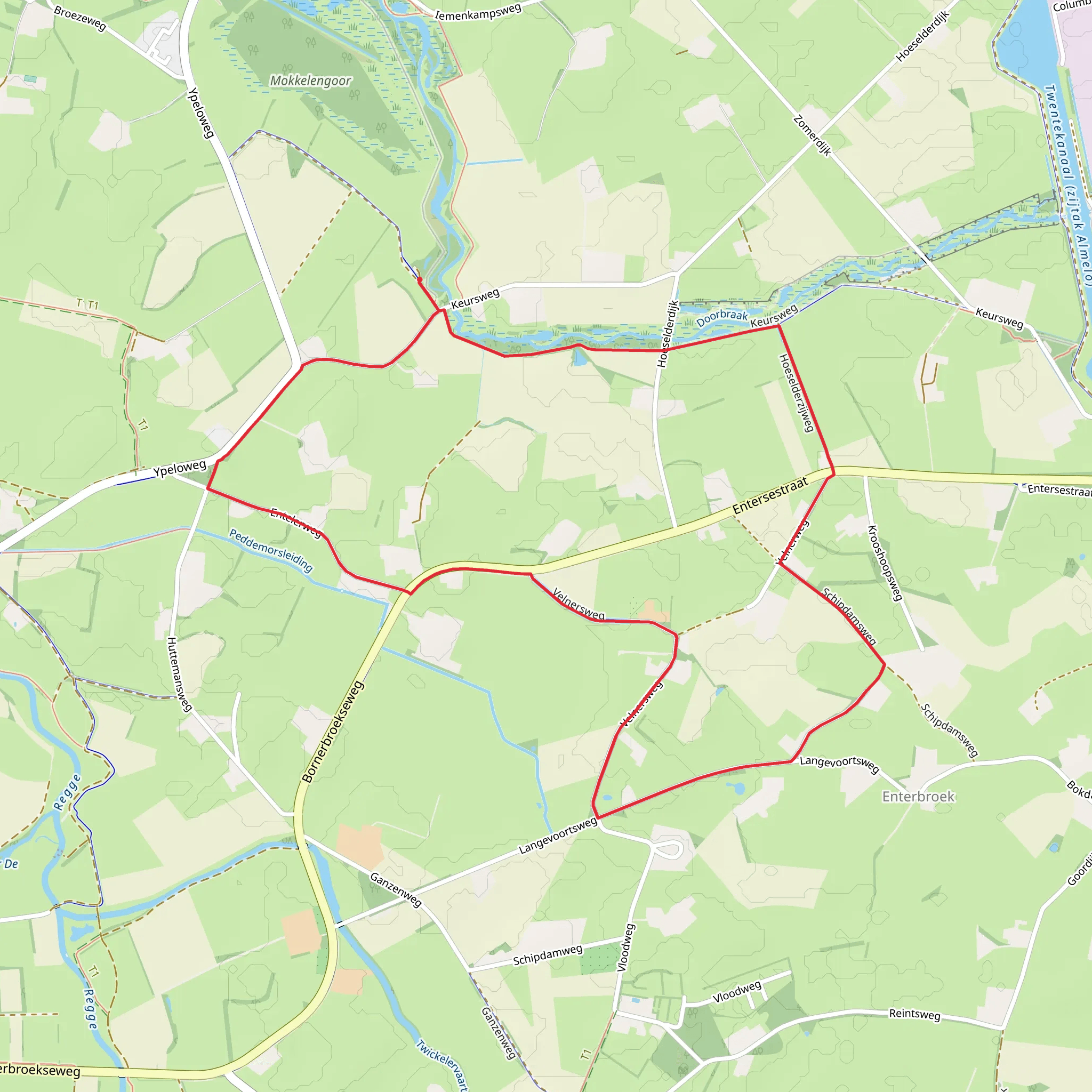 Ypelo Weg and Velners Weg mobile static map