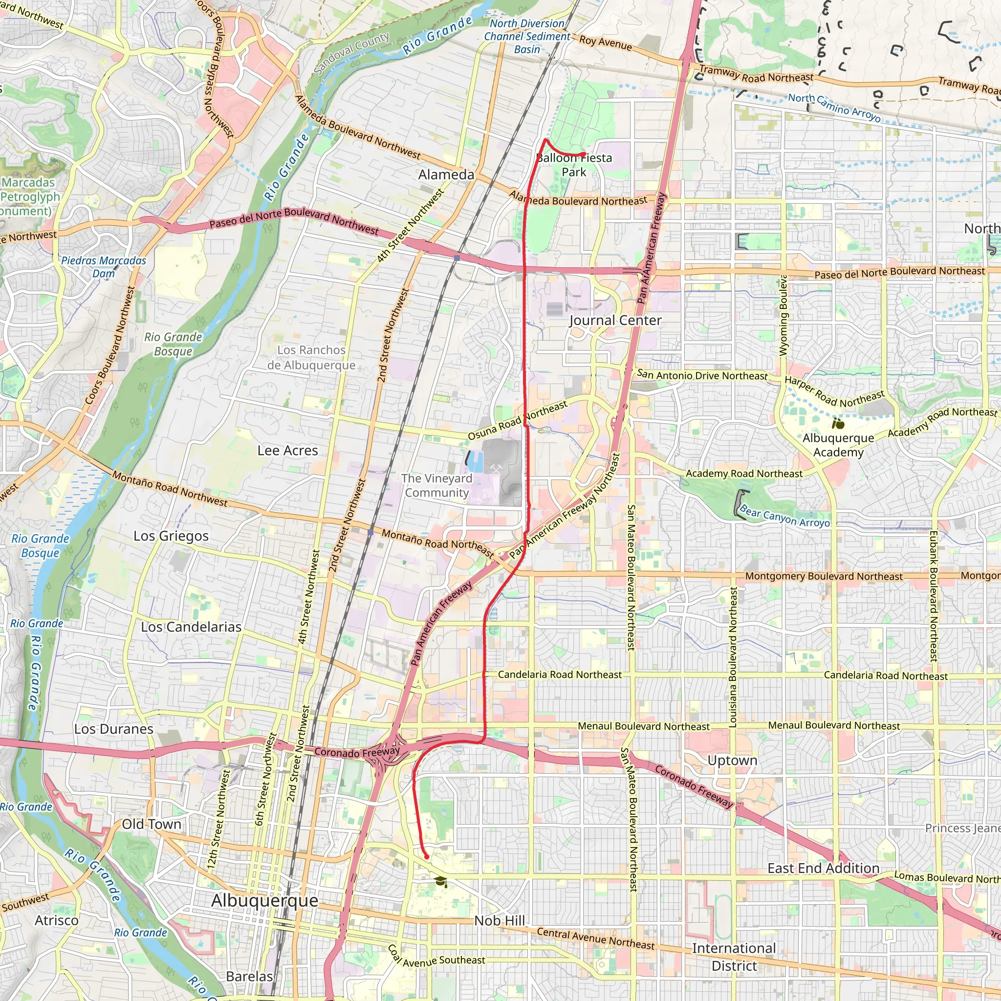 Northern Diversion Trail - Jefferson Street mobile static map