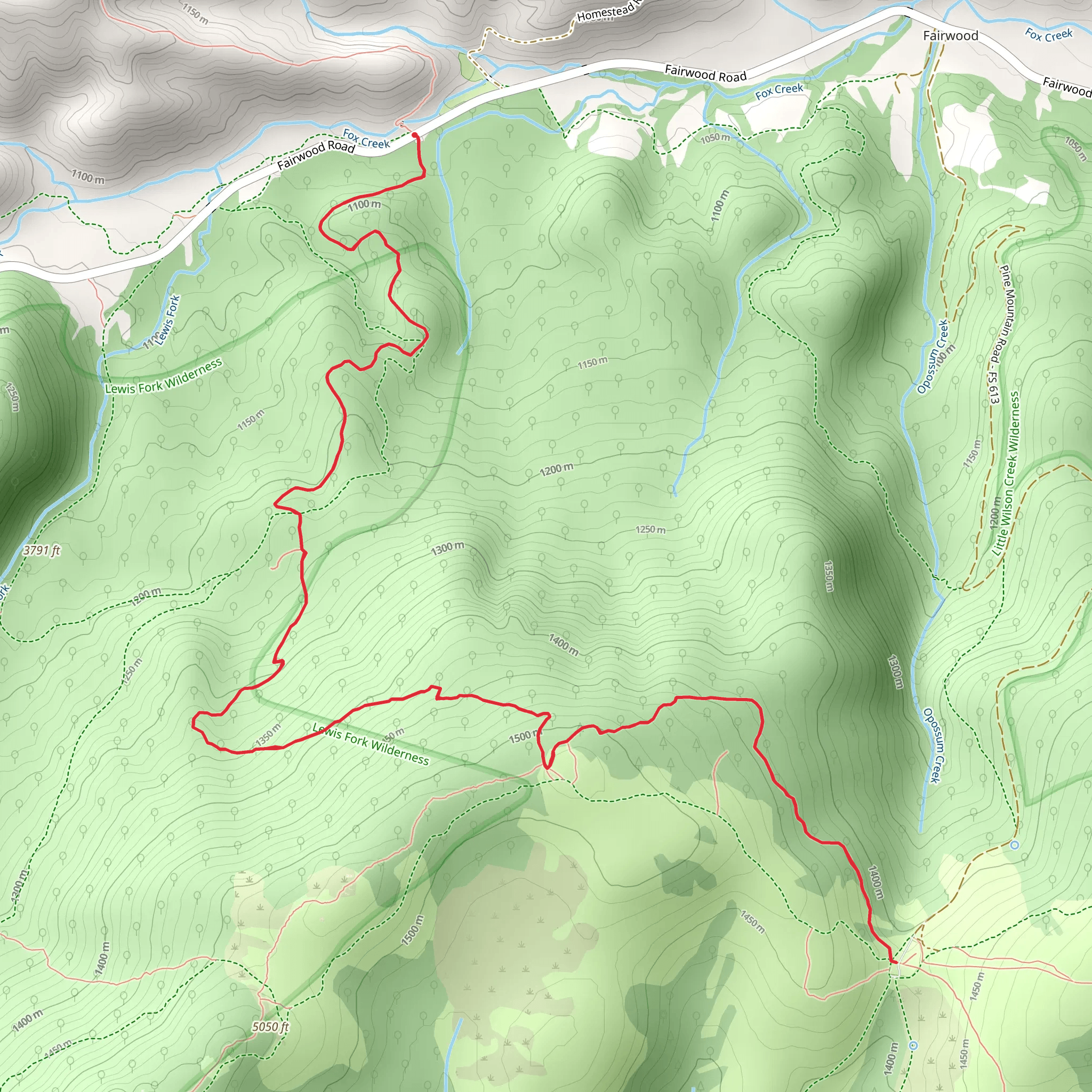 Scales Campground via Appalachian Trail mobile static map