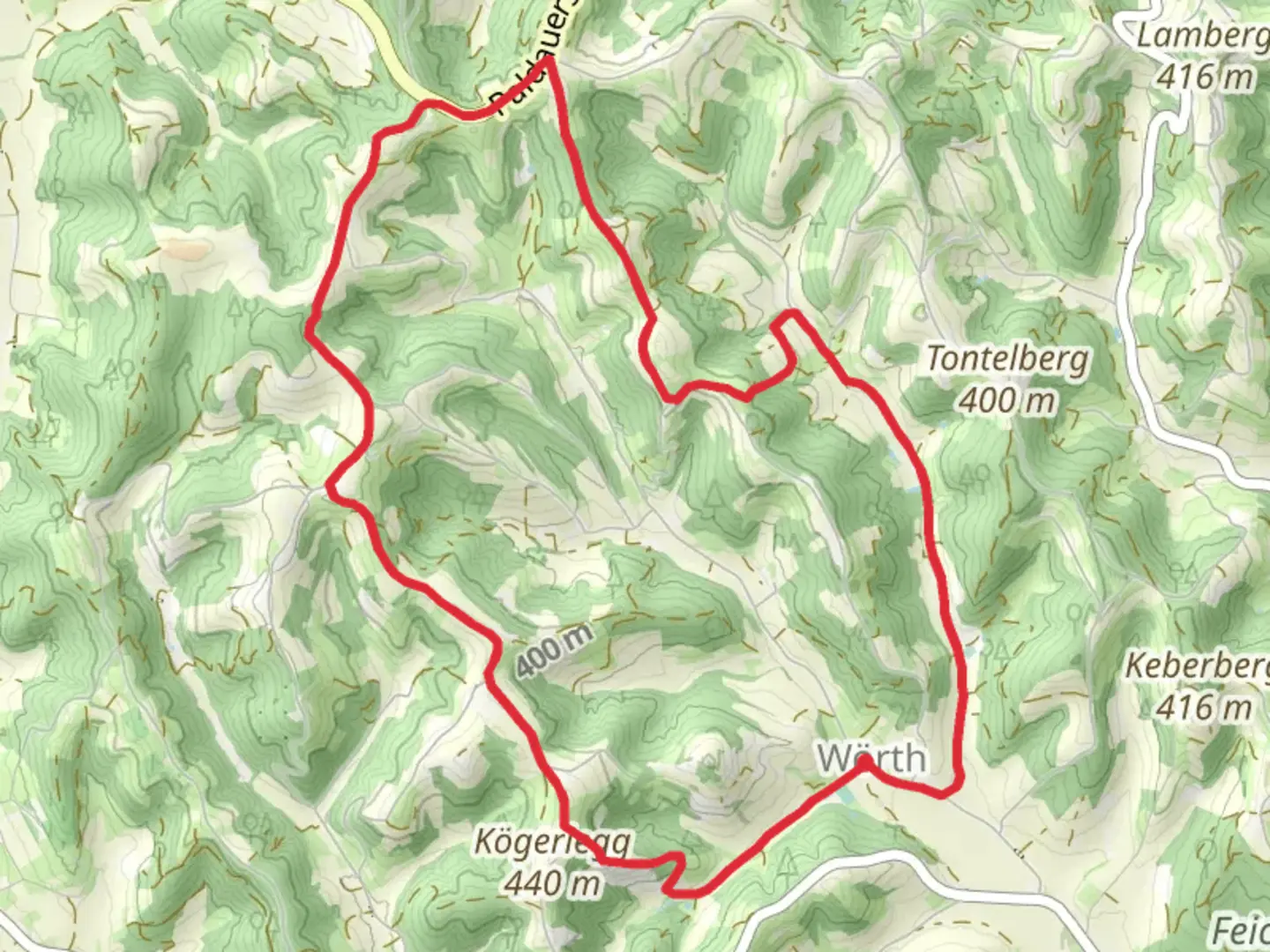 An image depicting the trail 5-Elemente Weg Nr - 3 and its surrounding area.