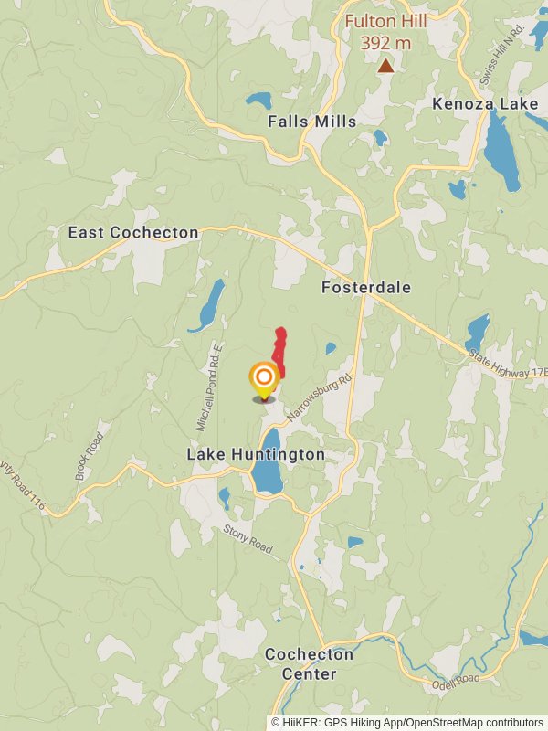 Lake Huntington North Loop mobile static map