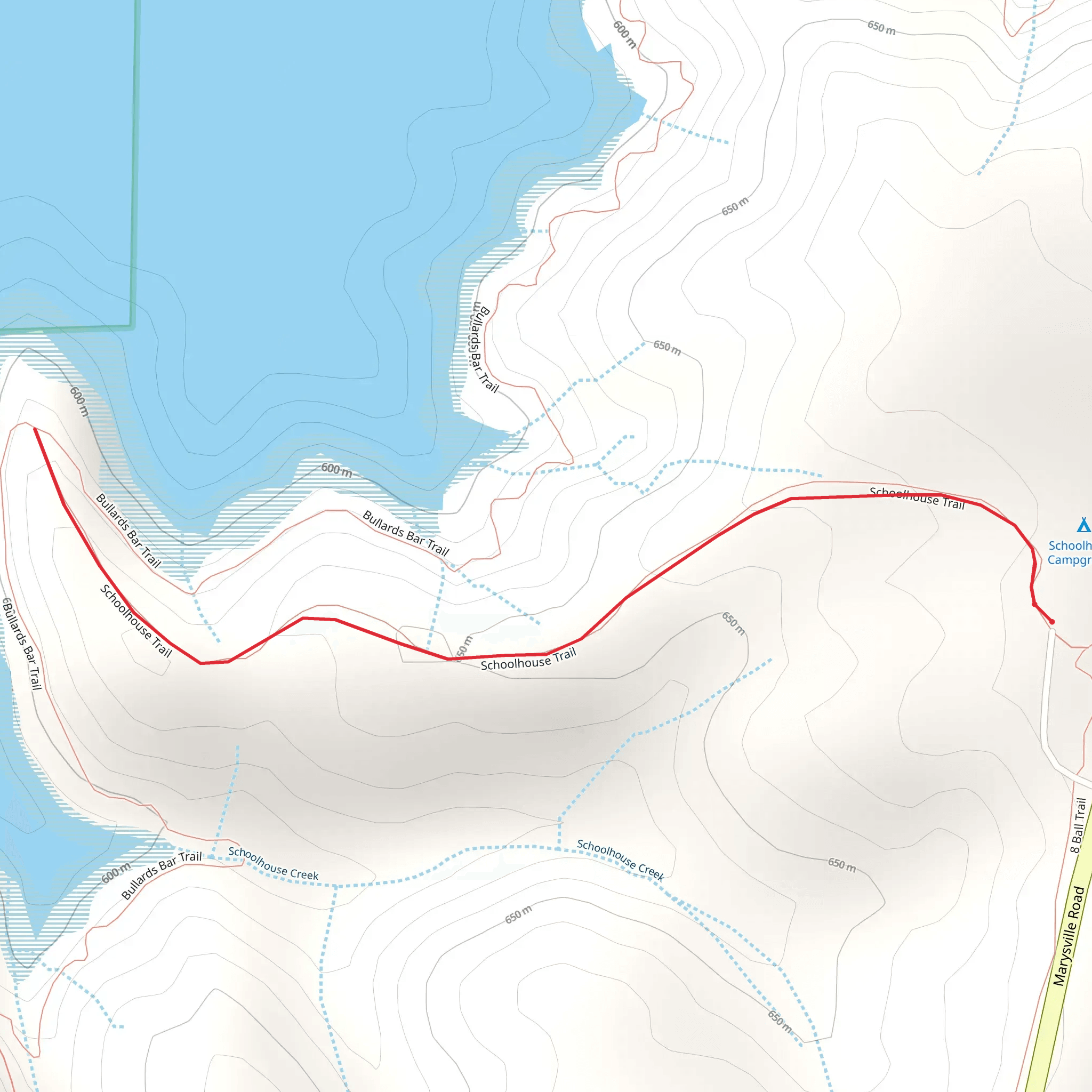 Schoolhouse Trail mobile static map