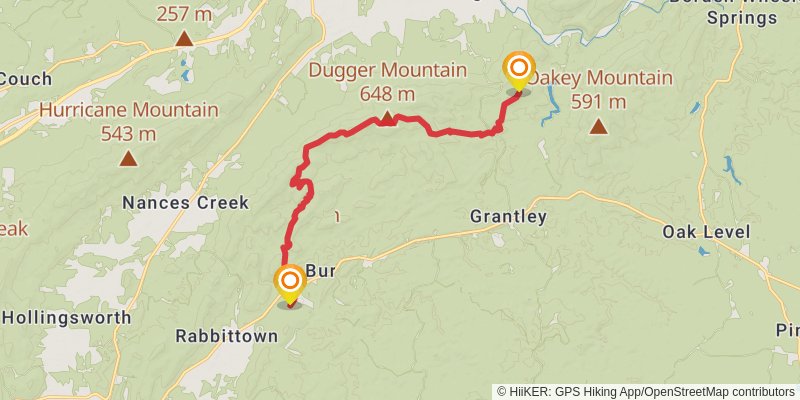Great Eastern Trail (Incomplete) stage 32 Map