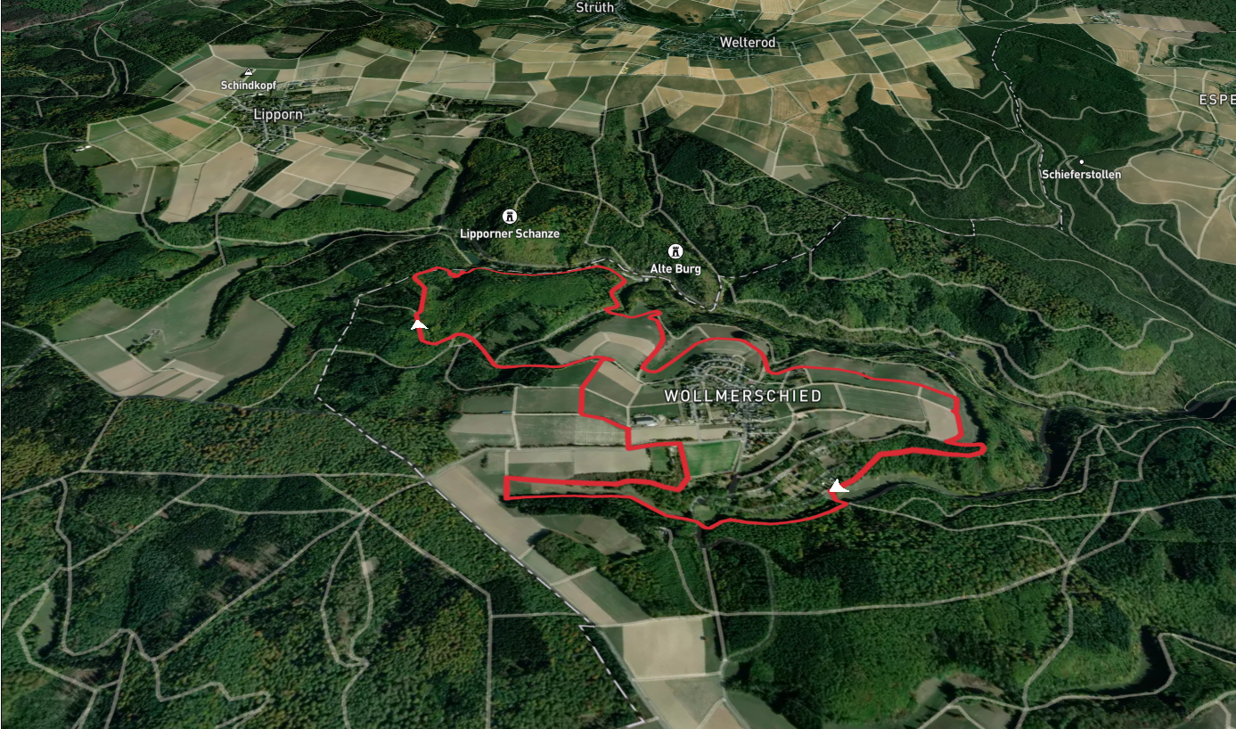 Wollmerschied Loop via Wollmerschieder Grenzweg