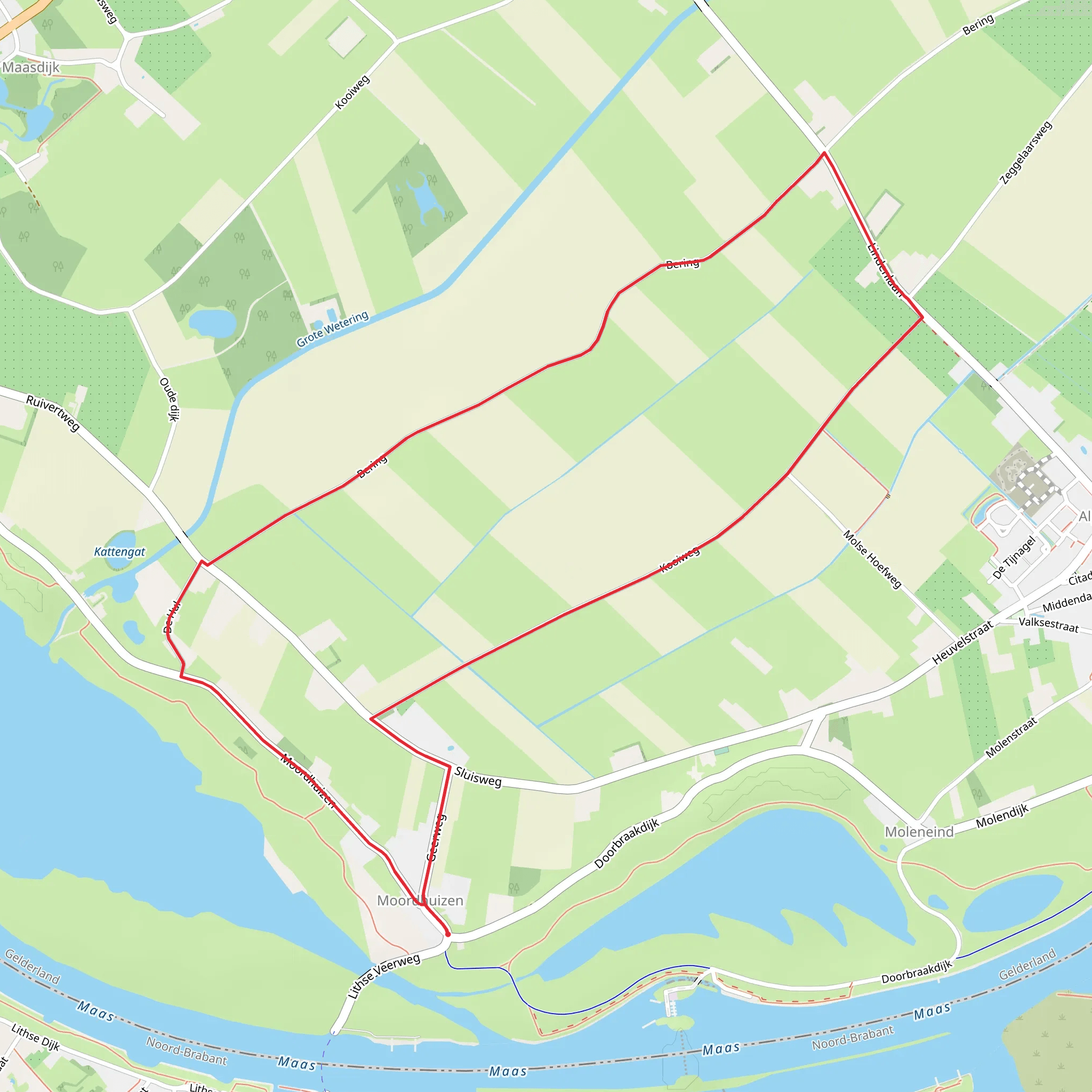 Kooi Weg and Bering Loop mobile static map