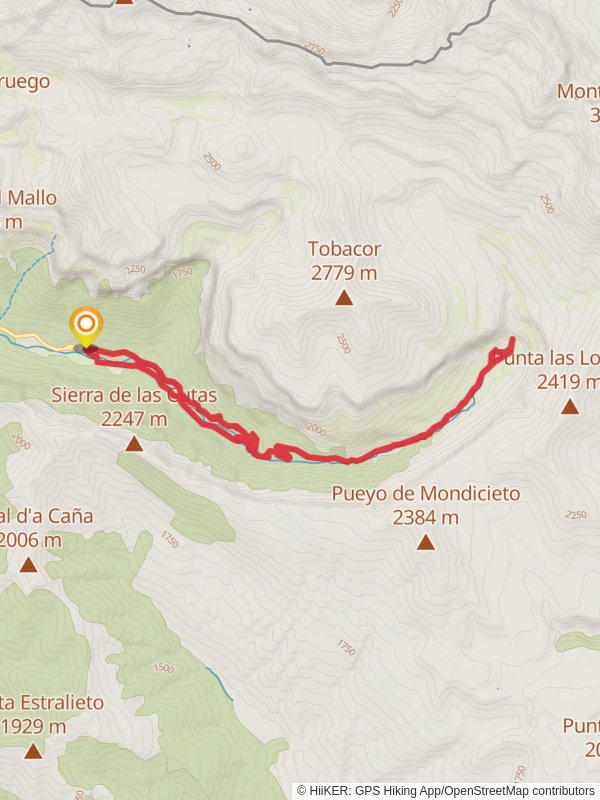 Pradera de Ordesa - Circo de Soaso - Cola de Caballo mobile static map