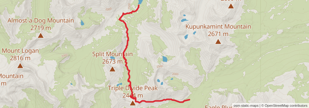 American Perimeter Trail - Rocky Mountains Primary stage 146 Map