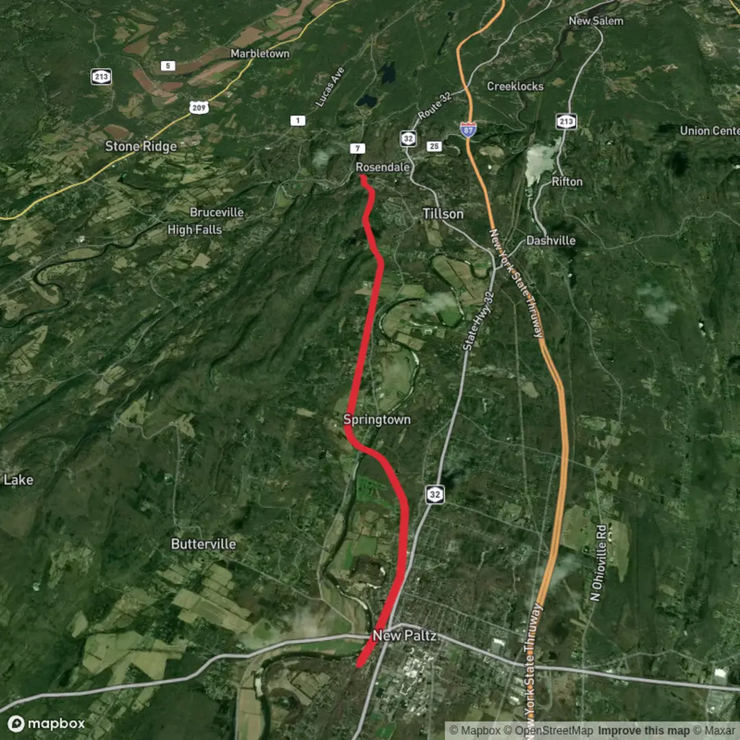 An image depicting the trail Wallkill Valley Rail Trail and its surrounding area.