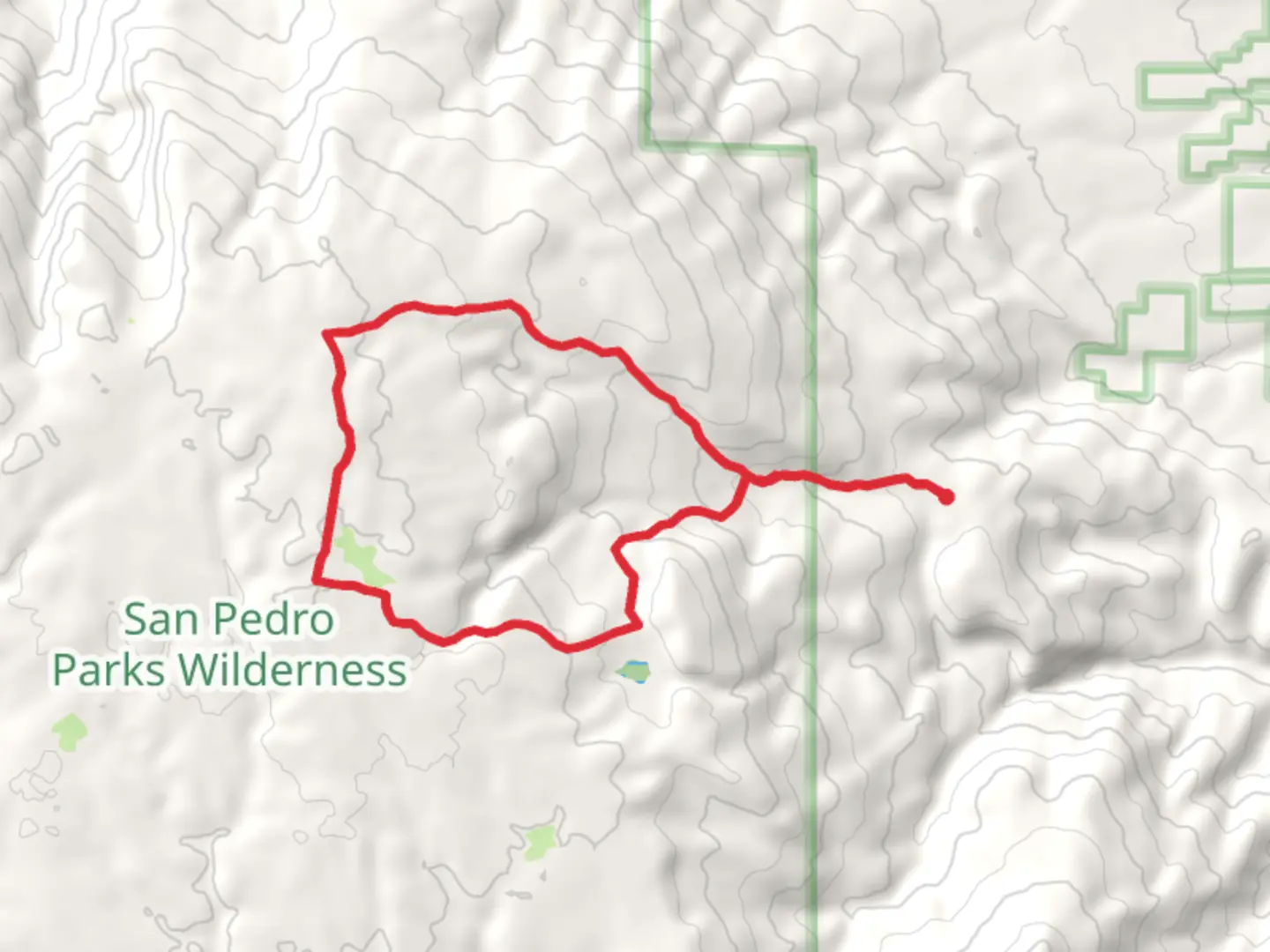 An image depicting the trail Vega Redonda and Corralitos Loop Trail and its surrounding area.