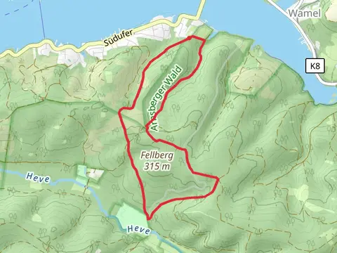 Fellberg, Steigeiche Loop via Um den Möhnesee