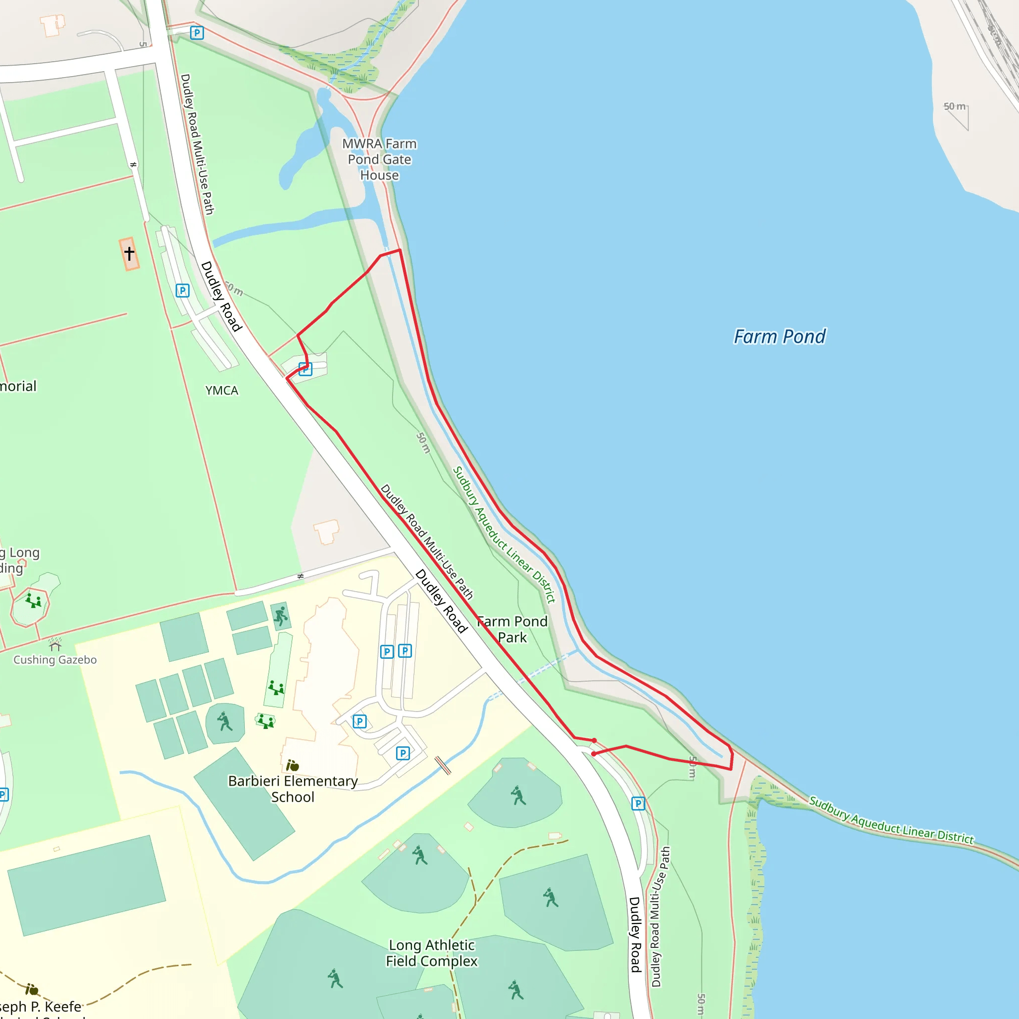 Farm Pond Park Loop mobile static map