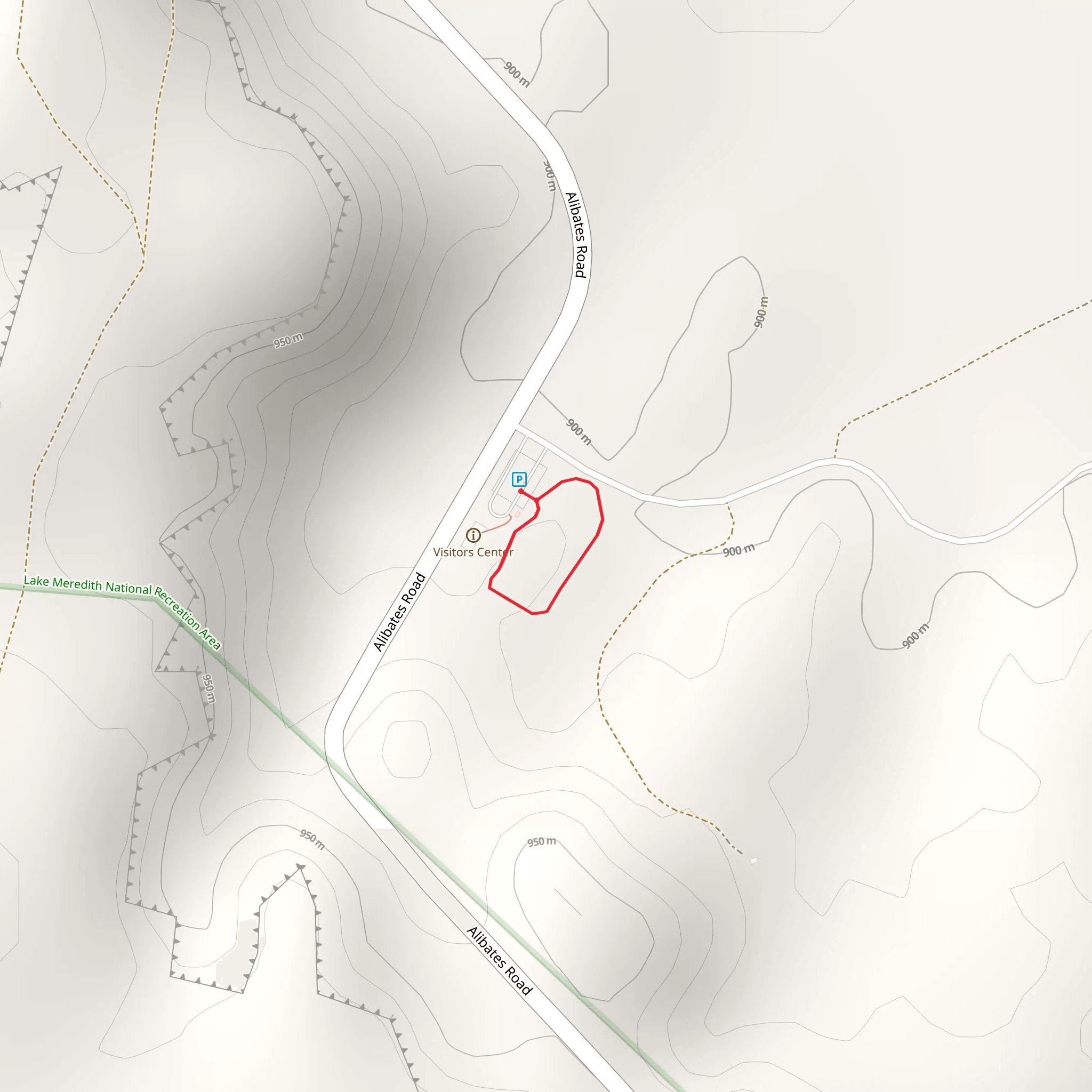 Alibates Flint Quarries Visitor Center Loop mobile static map