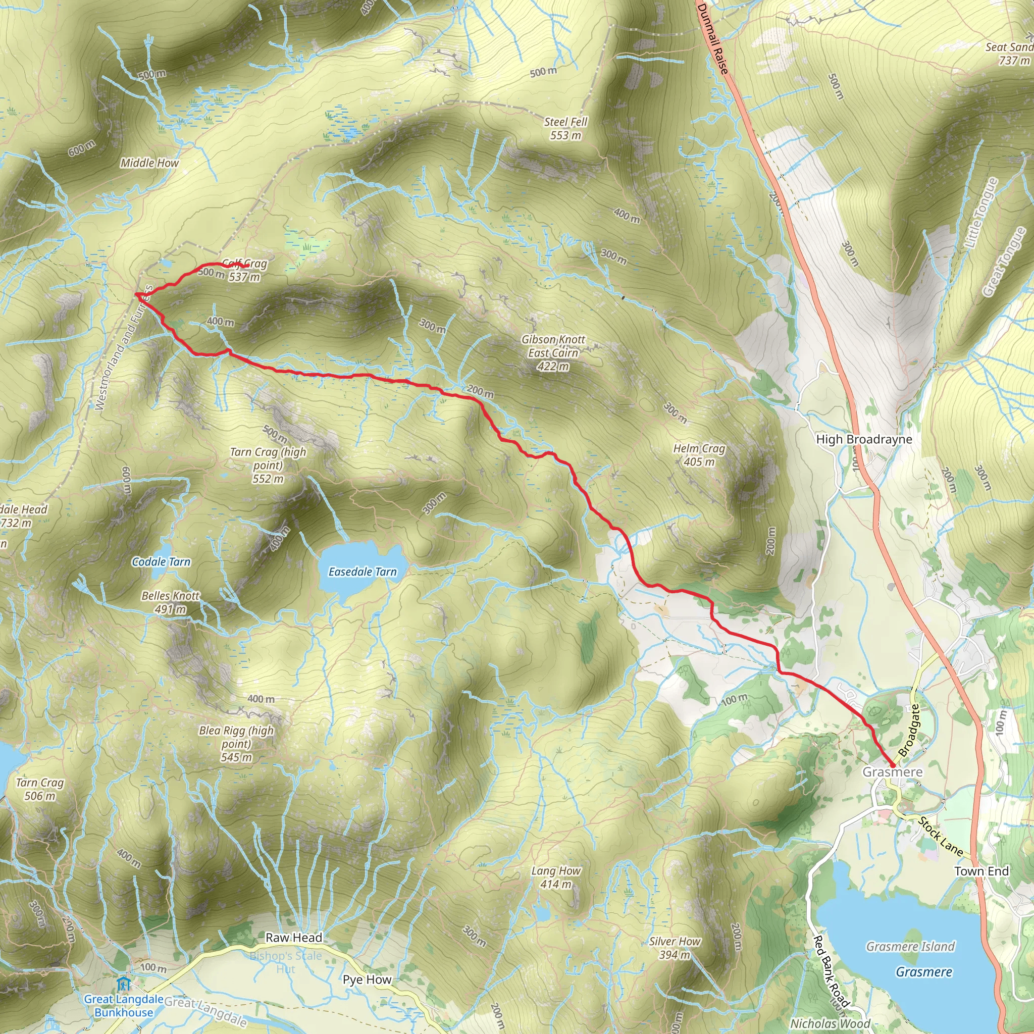Calf Crag mobile static map