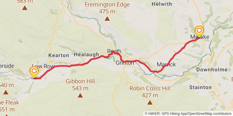 Three Dales via Dales Way stage 7 Map