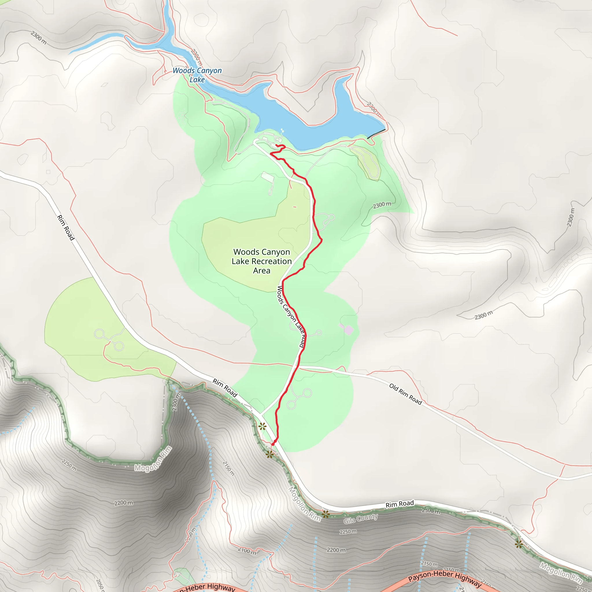 Meadow Trail - Rim Road mobile static map