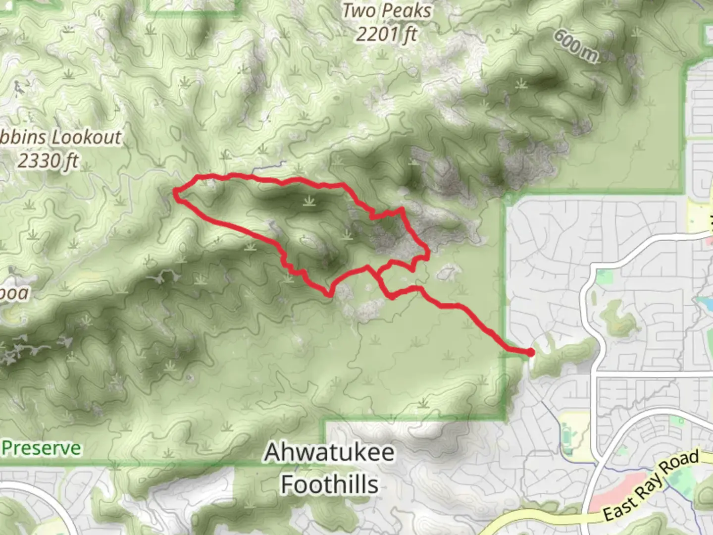 An image depicting the trail Warpaint North, Old Man and Corona de Loma Loop Trail and its surrounding area.
