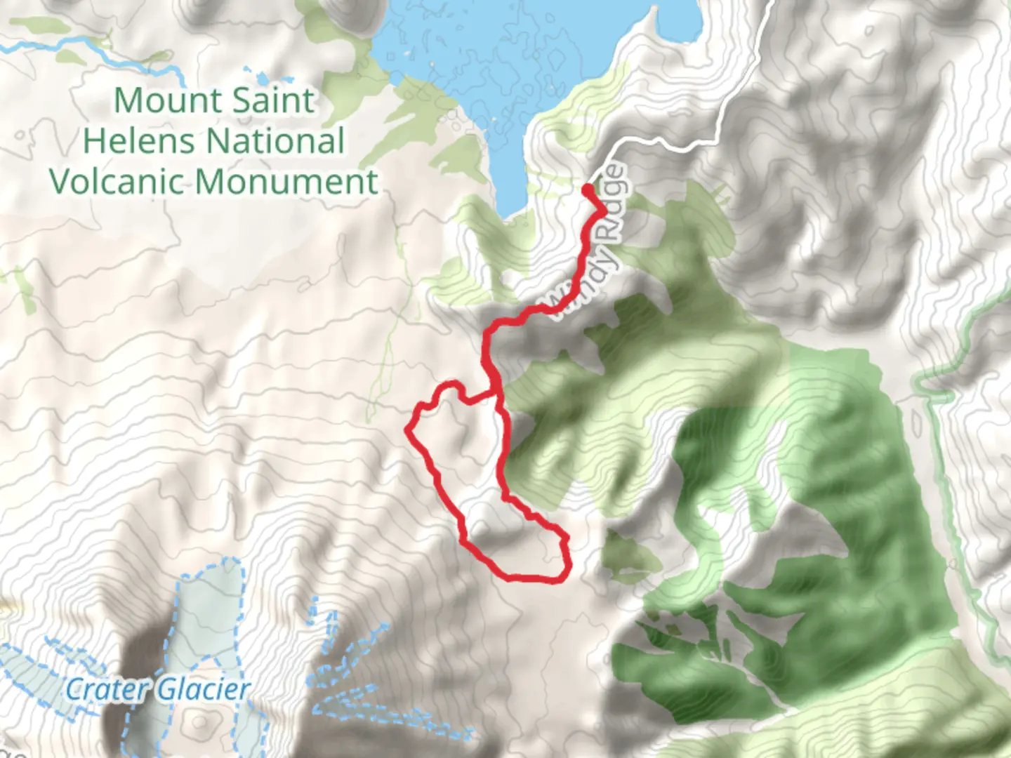 An image depicting the trail Truman and Loowit Loop Trail and its surrounding area.