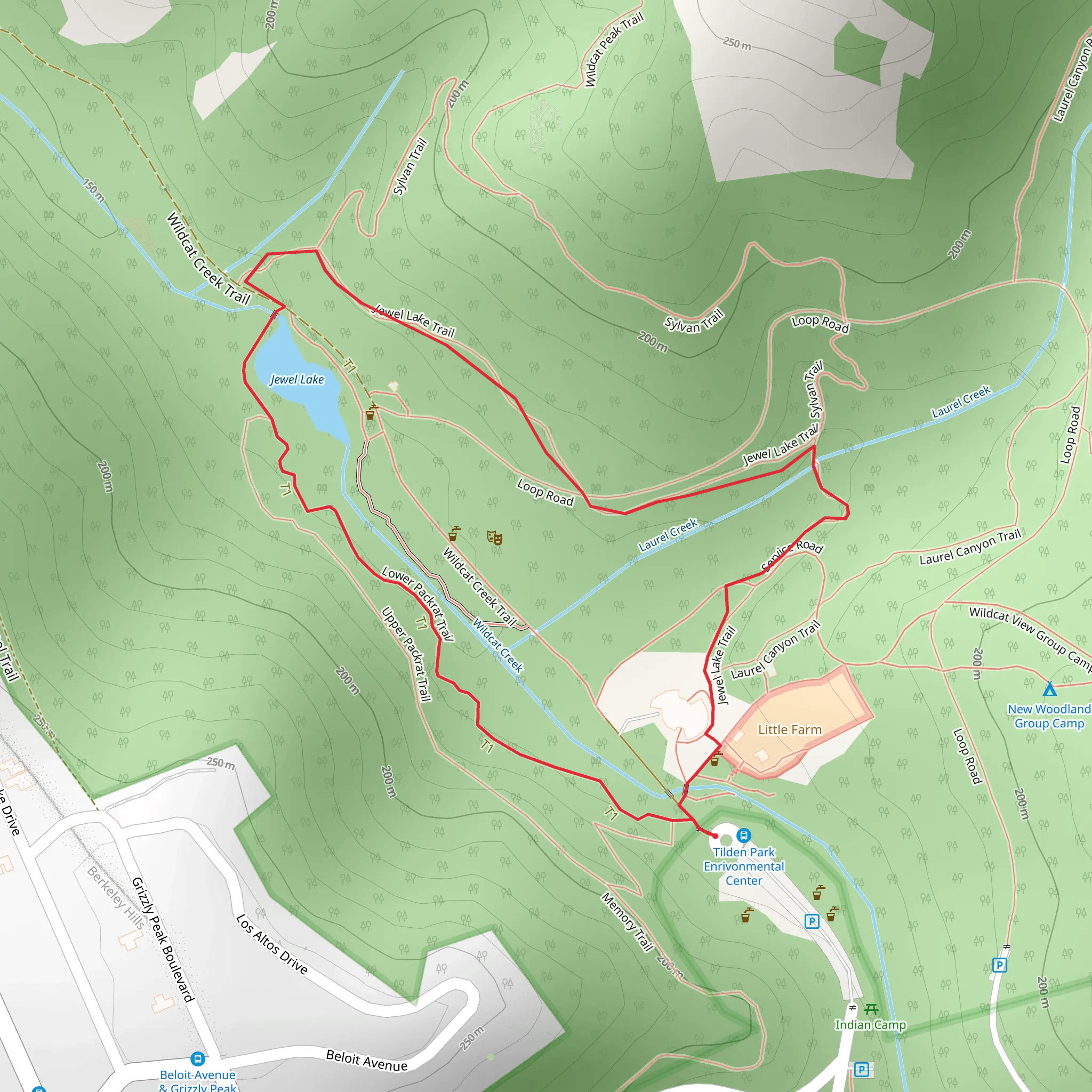 Jewel Lake and Laurel Creek Loop mobile static map