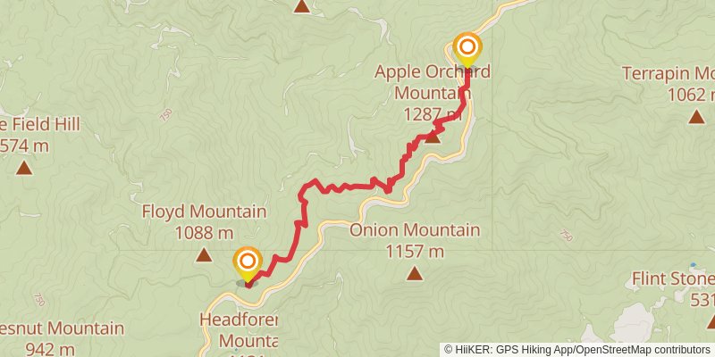 Appalachian Trail stage 80 Map