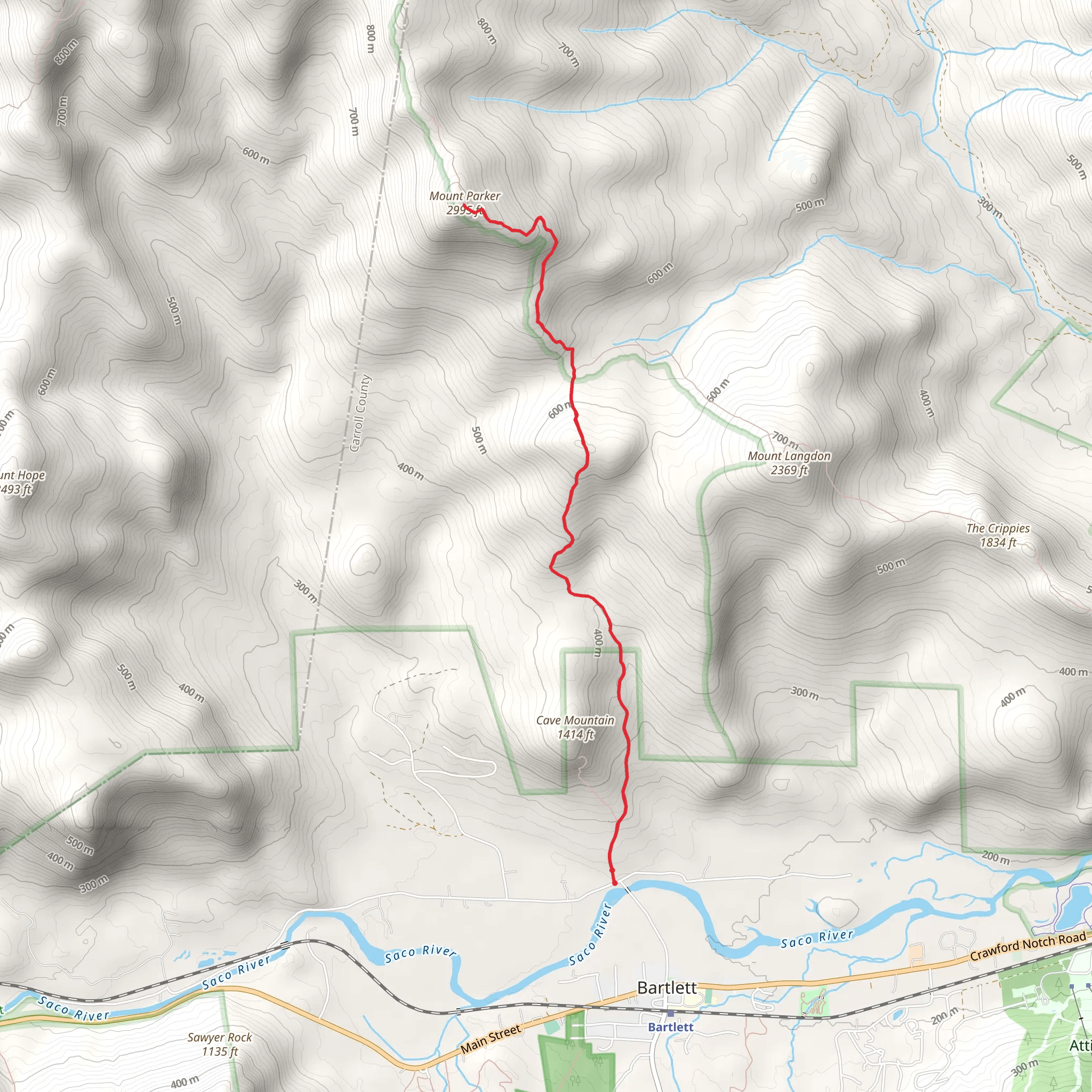 Mount Parker via Mount Langdon and Mount Parker Trail mobile static map