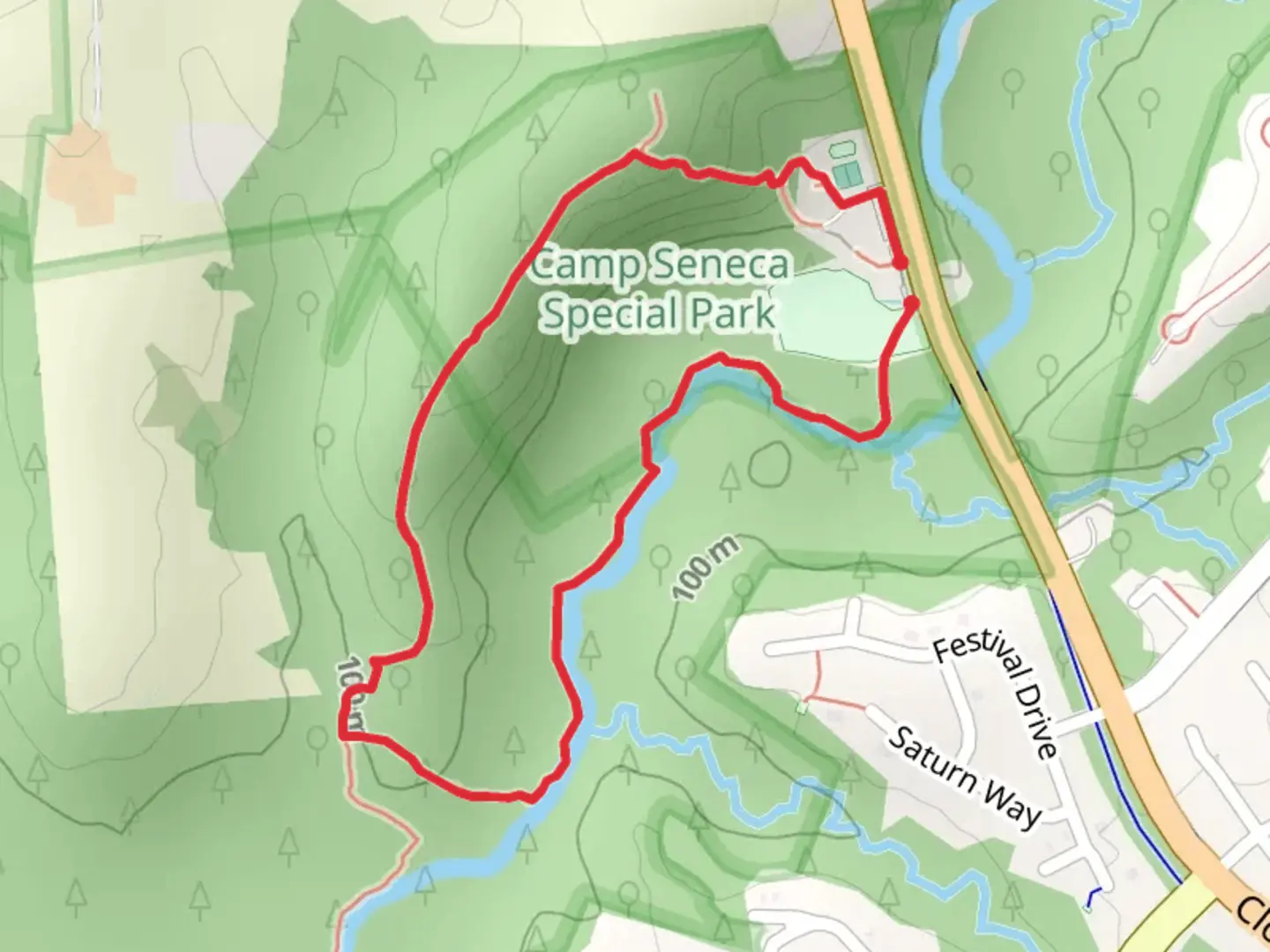 An image depicting the trail Little Seneca Creek Loop and its surrounding area.