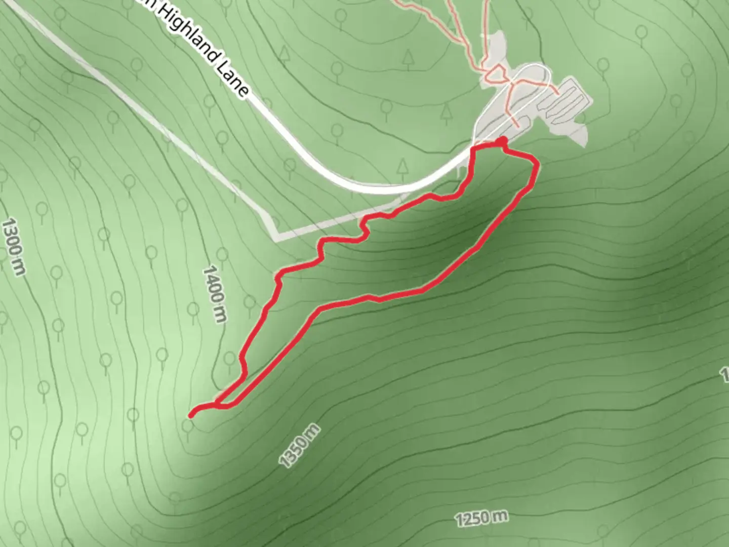 An image depicting the trail Listening Rock Loop Trail and its surrounding area.