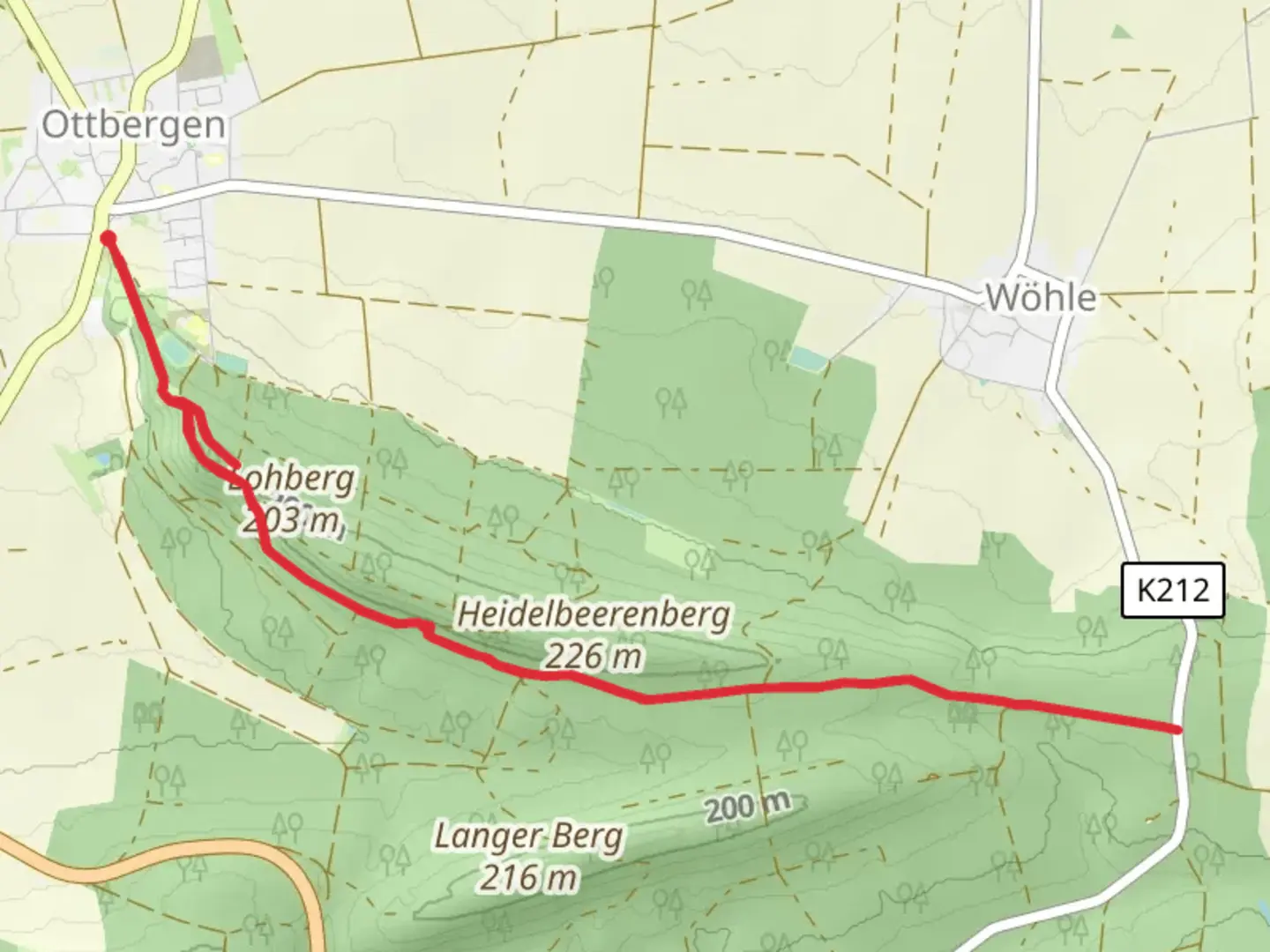 An image depicting the trail Ottbergen Walk and its surrounding area.