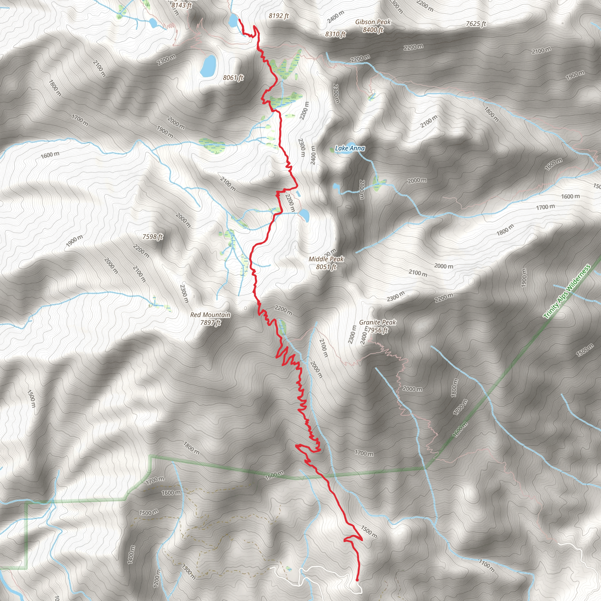 Deer Lake via Stoney Ridge Trail mobile static map