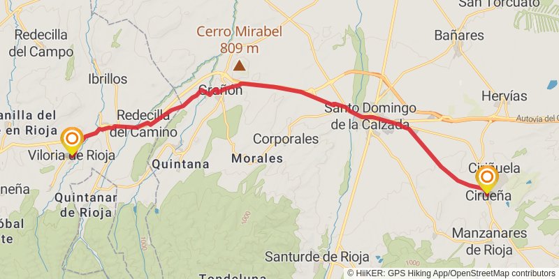 Camino de Santiago Francés stage 12 Map