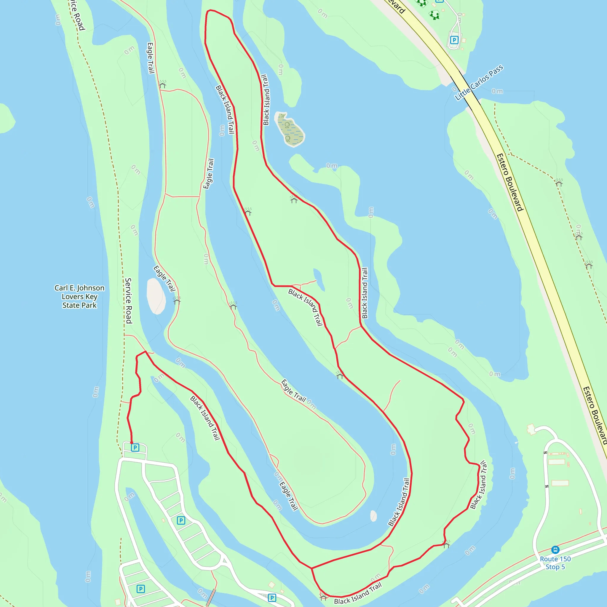 Black Island Loop Trail mobile static map