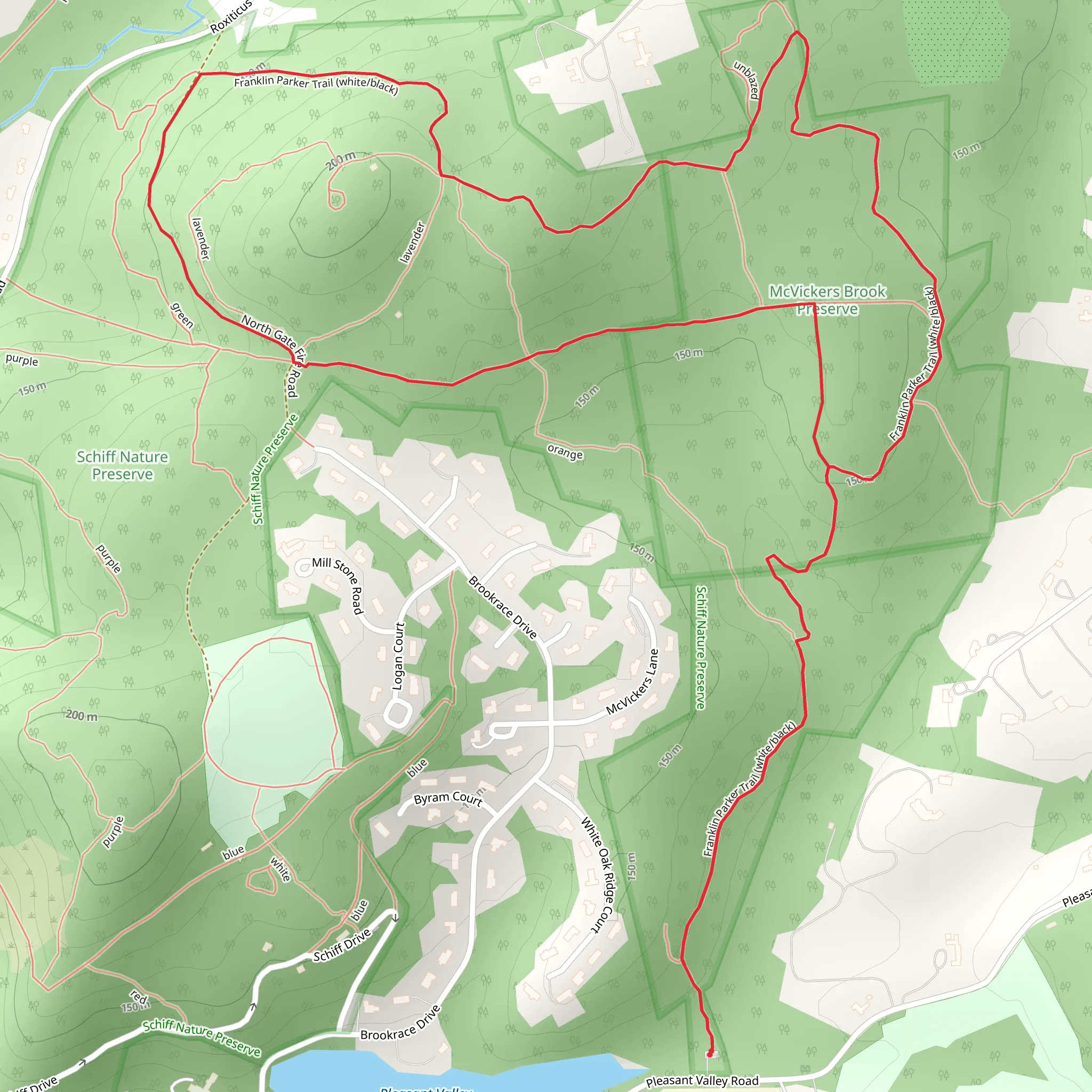 Franklin Parker Loop Trail mobile static map