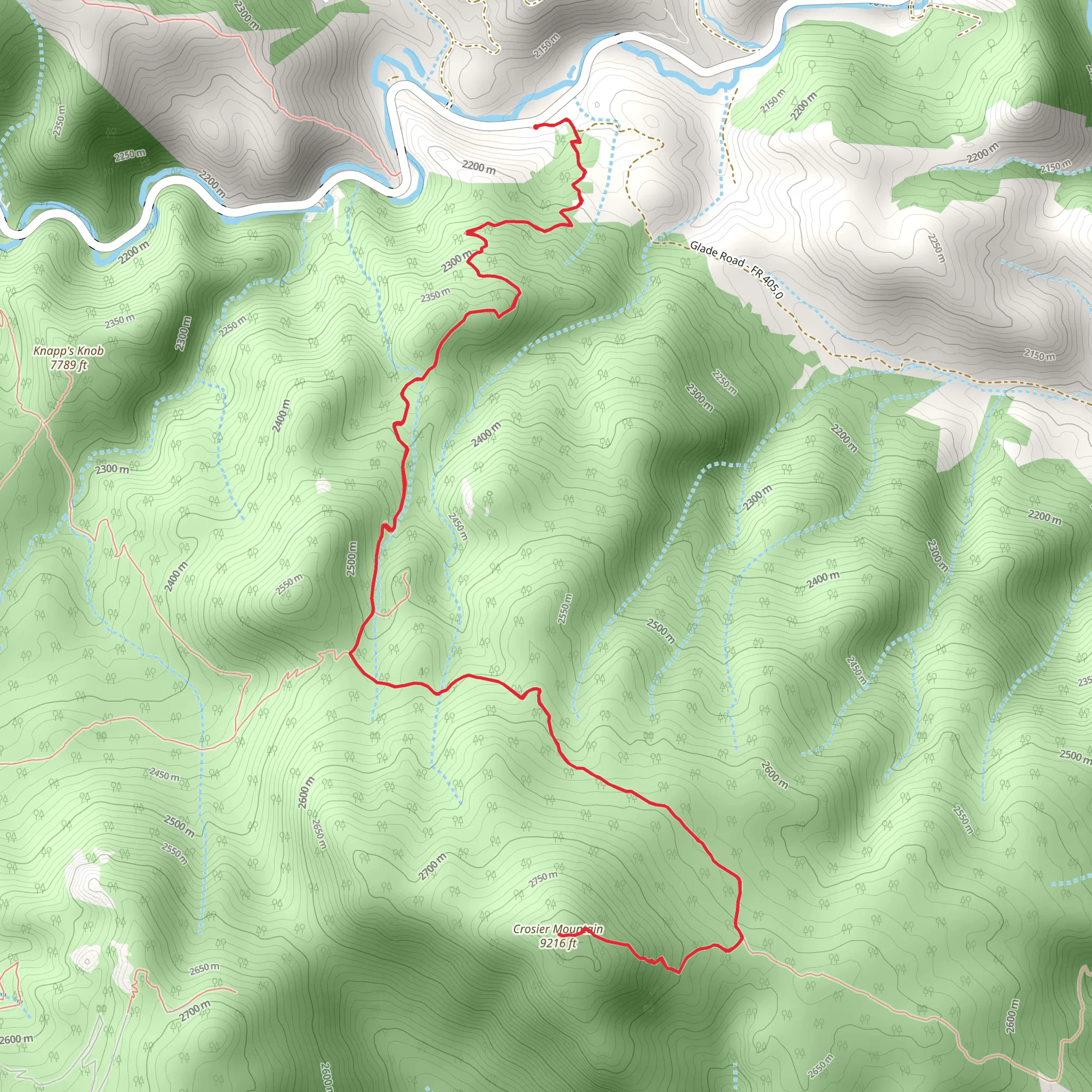 Crosier Mountain mobile static map