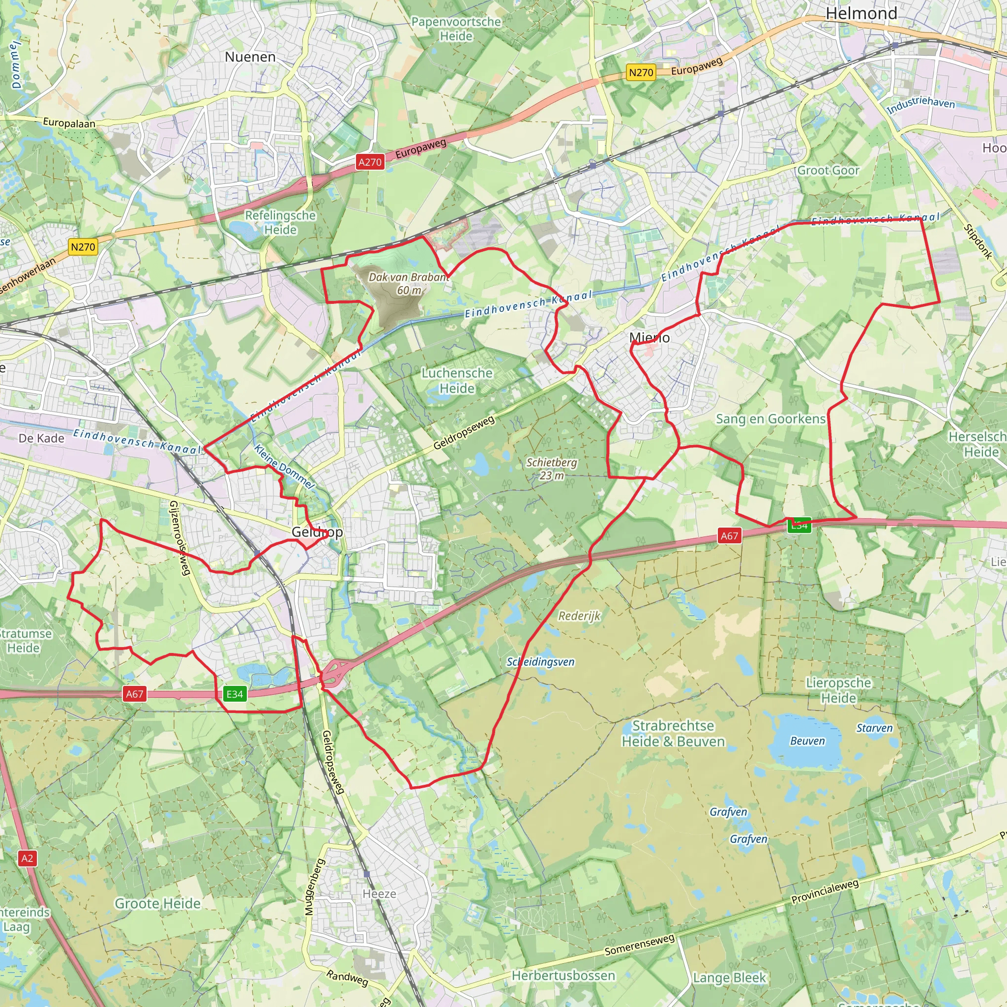 Strabrechtsche Heide, Collsche Heide and Luchen Loop mobile static map