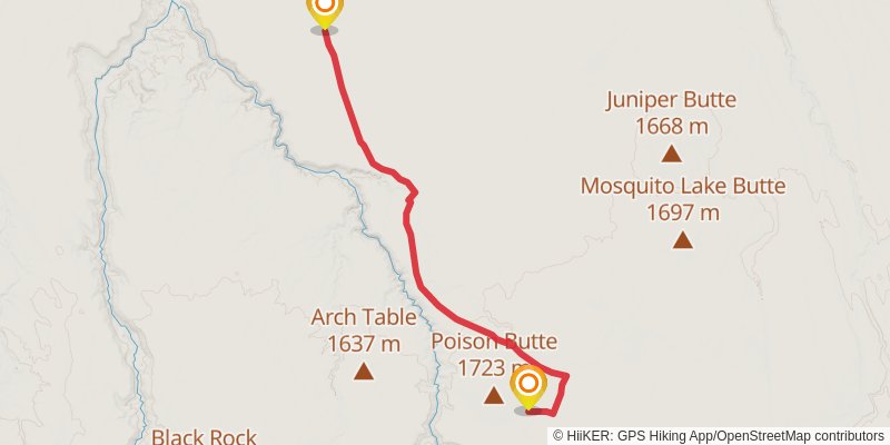 Idaho Centennial Trail stage 2 Map