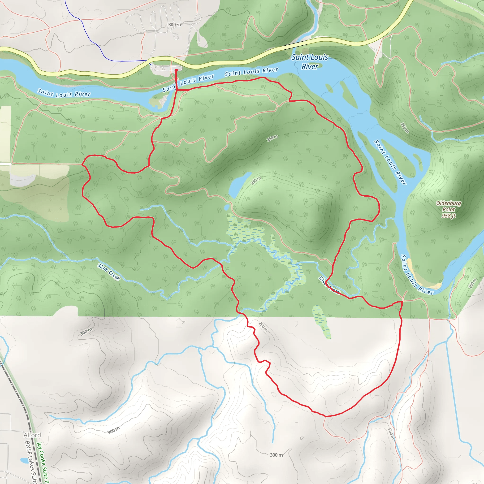 Summer Trail and Superior Hiking Trail mobile static map