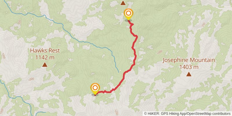 Kalmiopsis Rim Trail stage 3 Map